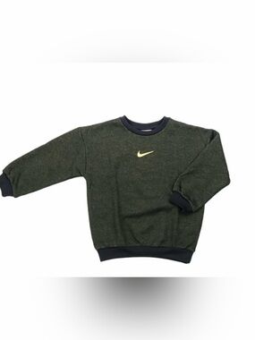 New Nike Girls 4/XS Black/gold Crewneck Sweatshirt